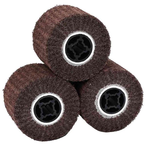 vidaXL Brúsne valce 3 pcs Hnedá 12 x 12 x 10 cm Syntetické vlákno