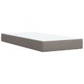 vidaXL Posteľný rám boxsping s matracom sivohnedý 90x200 cm látka