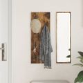 vidaXL Vešiak na stenu Nástenná montáž Dymová dub 30 x 1,5 x 80 cm
