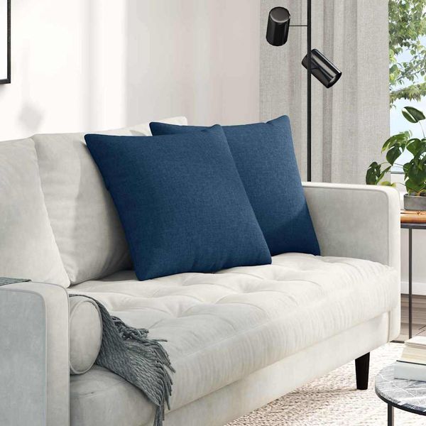 vidaXL Vankúše na pohovku 2 pcs Modrá 50 x 50 cm látka