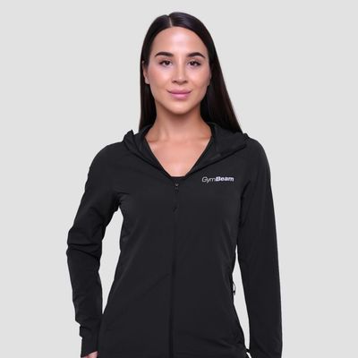 Dámska bežecká bunda Pulse Black - GymBeam, veľkosť M, veľkosť oblečenia M