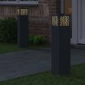 vidaXL Solárne LED svetlo na chodník 2 ks Teplá biela 18 x 18 x 80 cm