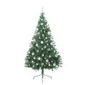 vidaXL Umelý predsvietený vianočný stromček Zelená 180 cm PVC