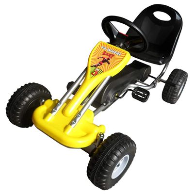 vidaXL Šľapacia motokára, žltá