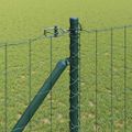vidaXL Európsky plot s hrotmi 25 x 1 m PVC potiahnutá oceľ Zelená
