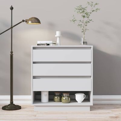 vidaXL Komoda vysoký lesk biela 70x41x75 cm spracované drevo