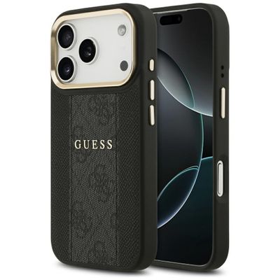 Puzdro Guess pre iPhone 17 Pro HC MAGSAFE PU S 4G PU PRUHOVANÉ čierne