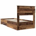 vidaXL Rám postele Staré drevo 100 x 200 cm Kompozitné drevo