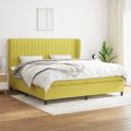vidaXL Boxspring posteľ s matracom zelená 200x200 cm látka