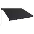 vidaXL Ručne zaťahovacia markíza s LED antracitová 450x300 cm