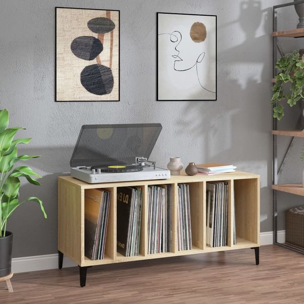 vidaXL Skrinka na platne dub sonoma 100x38x48 cm kompozitné drevo