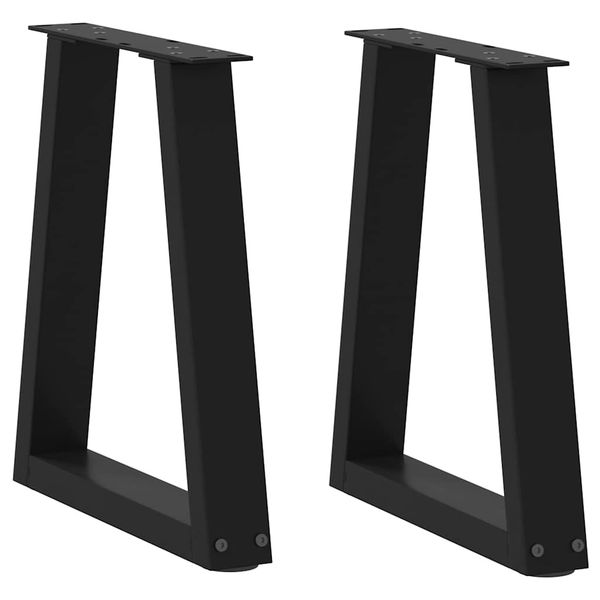 vidaXL Nohy konferenčného stolíka v tvare V, 2 ks, čierne, 28 x (42-43,3) cm, oceľové