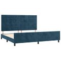 vidaXL Rám postele bez matraca tmavomodrý 200x200 cm zamat