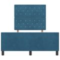 vidaXL Posteľ s pružinovým rámom Tmavomodrá 120 x 200 cm Zamat