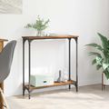 vidaXL Konzolový stôl Staré drevo 75 x 22,5 x 75 cm Kompozitné drevo