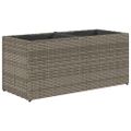 vidaXL Záhradné kvetináče 2 nádoby 2 ks sivé 72x30x32 cm polyratan