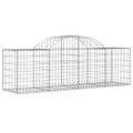 vidaXL Oblúkový gabionový kôš 4 ks 200x50x60/80 cm pozinkované železo