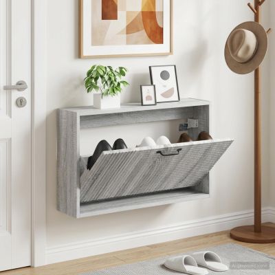 vidaXL Nástenný botník HAARLEM 71 x 17 x 43 cm Kompozitné drevo
