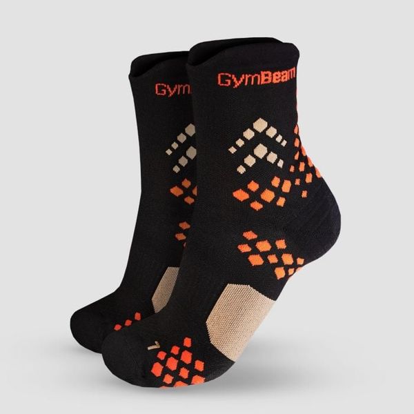 Bežecké ponožky Pulse Black - GymBeam, veľkosť L