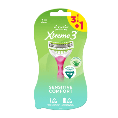 70017140 Wilkinson Xtreme 3 Sensitive Comfort pohotový holiaci strojček (3+1 ks)