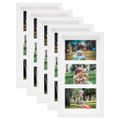 vidaXL 3D fotorámiky 5 ks biele 18x35 cm na 3 obrázky (10x15 cm)