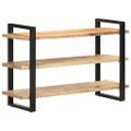 vidaXL Komoda s 3 policami 120x40x75 cm, surové mangové drevo