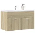vidaXL Skrinka na umývadlo dub sonoma 90x38,5x46 cm kompozitné drevo