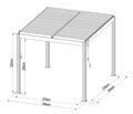 Bioklimatická pergola G21 Austin 3x3 m, antracitová hliníková