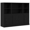vidaXL Highboard Čierny dub 132 x 35,5 x 103,5 cm Kompozitné drevo