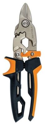Fiskars, PowerGear prevodové nožnice na plech, krátke ostrie