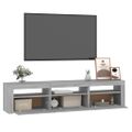 vidaXL TV skrinka s LED svetlami sivý dub sonoma 180x35x40 cm