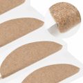 vidaXL Schodiskové rohože samolepiace 10 ks béžové 56x17x3 cm