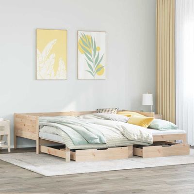 vidaXL Rozkladacia denná posteľ s matracmi bez matraca 90x190 cm