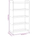 vidaXL Regál na topánky hnedý 45x24x81 cm spracované drevo