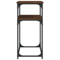 vidaXL Konzolový stolík hnedý dub 100x35,5x75 cm kompozitné drevo
