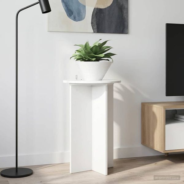 vidaXL Stojan na rastliny 2 pcs Biela s vysokým leskom Ø40 x 60 cm