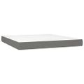 vidaXL Boxspring posteľ s matracom tmavosivá 160x200 cm látka