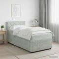 vidaXL Posteľ boxspring s matracom Svetlosivá 80 x 200 cm Zamat