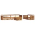vidaXL Záhradná súprava gaučov 7 ks Prírodná Pevné akáciové drevo