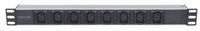 Intellinet rozvodný panel PDU, 8x C13 zásuvka, rack 1U, 2m odpojitelný kabel, proti vypadávání