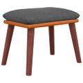 vidaXL Podnožka tmavosivá 45x29,5x35 cm látka a umelá koža
