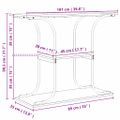 vidaXL Konzolový stôl Staré drevo 101 x 35 x 80,5 cm Kompozitné drevo