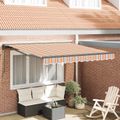 vidaXL Rám markízy Modrá a Oranžová 350 x 250 cm