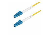 Startech 3m (9.8ft) LC to LC (UPC) OS2 Single Mode Simplex Fiber Optic Cable, 9/125µm, Laser Optimized, 40G/100G, Bend Insensitive, Low Insertion Loss - LSZH Fiber Patch Cord (SPSMLCLC-OS2-3M) - Patch kábel - jednoduchý režim LC/UPC (M) do jednoduchý režim LC/UPC (M) - 3 m - 3 m - 2 mm - optické vlákno - simplex - 9 / 125 mikrón - OS1/OS2 - neobsahuje halogén, pasívny, dvojsmerný - žltá