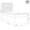 vidaXL Posteľ boxspring s matracom Ružová 90 x 200 cm Zamat