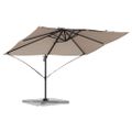 vidaXL Slnečník 351 x 250 x 260 cm Polyester a hliník Sivohnedá