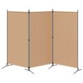 vidaXL 3-panelový paravan Béžová 260 x 180 cm Látka