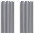 vidaXL Záclony na zatemnenie s krúžkami 2 ks Svetlosivá 225 x 140 cm