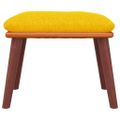 vidaXL Podnožka horčicovo žltá 45x29,5x35 cm látka a umelá koža