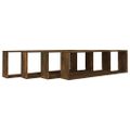 vidaXL Kockové police 4 ks dymový dub 100x15x30 cm spracované drevo